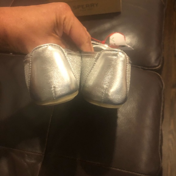 Paris blues slice sparkly slip ons - Picture 4 of 5